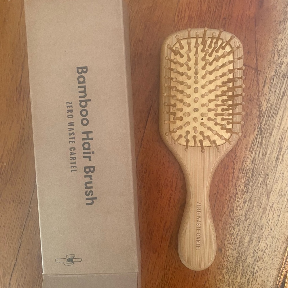 New in box! Bamboo Paddle Hair Brush by Zero Waste Cartel